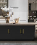 Sleek kitchen with cabinets featuring Self Stick Push Pull Helper 20 Pack Hidden Cabinet Handle ABS Plastic Door Window Wardrobe Handle Instant Cabinet Drawer Furniture Handles Multi Purpose No Drill Easy Install Self Adhesive Pull Bar For Cabinets And Drawers.
