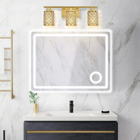 Three Light Black Bathroom Light Fixtures With Crystal Accents Elevate Your Dope Modern Farmhouse Vanity Wall Lamps Over The Mirror
