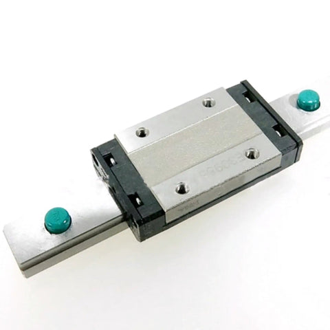 SRS15 Linear Guide Block and Rail Kit for CNC Machines, 3D Printers, and Motion Control Systems, top view of stainless steel block.
