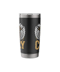 Insulated Stainless Steel Tumbler For Aviation Lovers Flight Deck Vibe Drinkware Cup with airplane graphic print