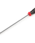 Long Three Sixteenth Inch Slotted High Torque Screwdriver With Three Sided Handle For Max Power And Smooth Speed on white background.