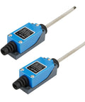 Two Pack ME 9101 Momentary Limit Switch With Flexible Coil Spring Rod NC No Contacts 5A 250V AC And 0.4A 115V DC Rated