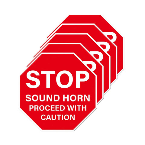 5 Pack Stop Noise Sign Proceed With Caution Traffic Floor Sticker 17 By 17 Inches Anti Slip Self Adhesive Vinyl Waterproof Signage