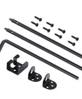 Qlvily 36" Heavy Duty Cane Bolt Gate Drop Rod - Solid Steel Ground Latch for Double Gates - Windproof Anchor parts set