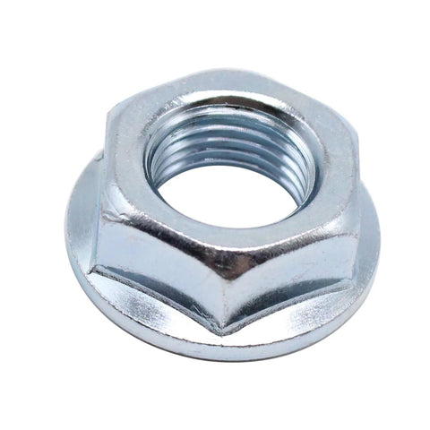Close-up of chrome nut from Beefed Up Alternator Fan And Pulley Kit For Chevy Small Block 327 350 383 400 Fits 1957 Through 1985