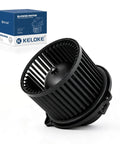 Front HVAC Heater Blower Motor Fan For Kia Soul 2014 To 2019 1.6L And 2.0L Hatchback showing the black motor and packaging.