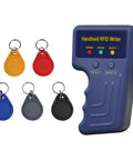 Handheld RFID Card Copier Duplicator For ID IC HID Smart Cards Portable Two Button Operation Easy Read Write Without PC Includes Fobs