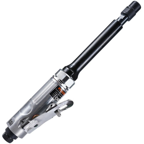 Heavy Duty Rig Ready 5 Inch Extended Air Die Grinder With Rear Exhaust and Dual Collet for deep cavity porting, polishing, and deburring.