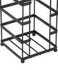 Base of Vertical Free Standing Toilet Paper Dispenser Stand For Jumbo Mega Roll Storage No Fuss Easy Access With Matte Black Bathroom Organizer Modern Minimalist Decor
