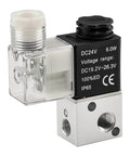 Electrical Pneumatic Solenoid Valve 3V1-06 With 24VDC Coil, PT1/8 Inch Port, 3/2 Way Normally Closed, CE Certified, compact design