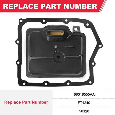 62TE Automatic Transmission Filter With Gasket Kit Replaces 68018555AA FT1240 58128 for transmission maintenance
