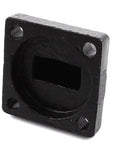 Metal Pneumatic Cylinder Rod Pivot Clevis Mounting Bracket Gear With 4 Bolt Holes And Foot Flange Mounting Kit For SC CA Air Cylinders 50x50mm Base Heavy Duty Industrial Grade Mounting Hardware, black metal 4-bolt bracket