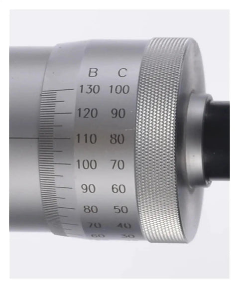 Close-up of the measurement dial on the Portable Digital Hardness Tester With Magnetic Base For Steel Tubes And Mold Blocks.