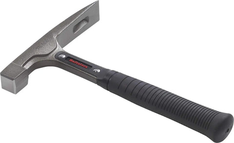 Beefy Bricklayer Hammer with Right Angle Chisel for Safe Brick Splitting, I Beam Steel Shaft for Tough Durability, Rust Proof Aluminum Build