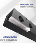 Aluminum 1/4 Inch NPT Inline Air Compressor Manifold, 3 Way 5 Port Pneumatic Block showing anodic oxidation and aluminum material