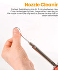 Person cleaning the nozzle of the Dual Use 30W Electric Desoldering Gun Solder Sucker and Iron With Multiple Nozzles