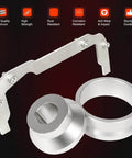 Front And Rear Cover Billet Alignment Tool And Oil Pan Alignment Tool Kit for LS Series Engines shown in aluminum material