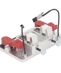 Dual Rod Third Hand Soldering Station Clamp With 12mm Opening And Ceramic Clamp Heat Resistant Up To 260C on metal base