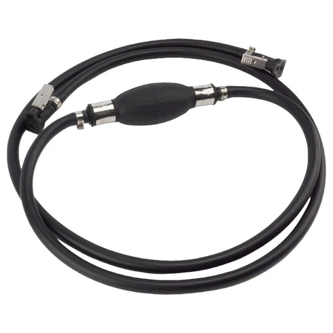 Outboard Fuel Line Kit With 5/16 Inch Hose 8mm 7.5 Foot Length Rubber Primer Bulb Steel Clamps And Connectors For Johnson Evinrude