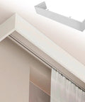 Top Shelf Ceiling Mount Acoustic Panel Zero Hassle Install For Bedroom And Living Room Sound Dampening Wall Treatment Noise Blocking Foam Sheet With Tight Grip Brackets 4 6M 15 Foot Wrap mounted on ceiling with curtain attached.