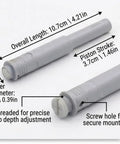 Hidden Magnetic Push Latches For Cabinets And Closets, gray latch dimensions with 10.7cm length and 1cm diameter, 2 pack
