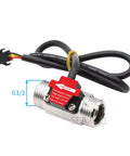 1/2 Inch Stainless Steel Water Flow Sensor Flowmeter With Turbine Design, High Precision 0.5% to 1% Accuracy, NPN Hall Output