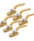 Six Pack One Quarter Inch Brass Ball Valve Heavy Duty Shut Off Valve NPT Female Full Port For Water Oil Gas Pipe Fitting 600 WOG