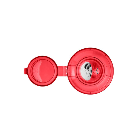 Open canister lid of red No-Rinse Sanitizing Wipes For Food Contact Surfaces, No Mess Multisurface Cleaner For Kitchens And Restaurants