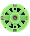 Front view of 6 To 24V DC Micro Motor With 6000 To 24000 RPM High Speed Stainless Steel Beast showing green casing.