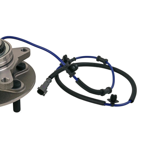 Top Shelf Front Wheel Bearing And Hub Assembly For 2017 Through 2020 Ford F150 Pickup showing steel hub assembly with wiring.