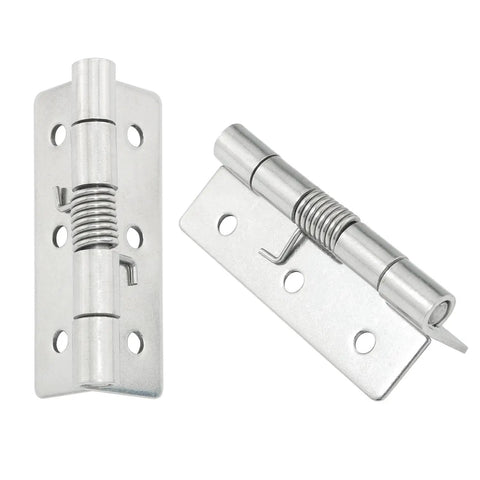 Spring Loaded Hinges For Invisible Doors 304 Stainless Steel Self Closing Hardware, 2.5 Inch, rust-resistant and durable