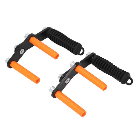 Rugged Heavy Duty Panel Lifter Handles Two Pack for Drywall Plywood Glass with orange grips and black metal frame
