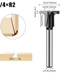 Solid 1/4 Inch Shank Wood Router Drill Bit For Curved Arcs Bending And Detail Work Perfect Carbon Steel Milling Cutter with measurements.