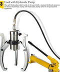 Real Deal 50 Ton Split Hydraulic Puller Sets That Will Kick Gear Off Bearings In No Time Flat Including Hand Pump Separate Hose For Toughest Spaces Professional Garage And Shop Maintenance Fix Tools For All Mechanics. Split hydraulic puller with hose and hand pump
