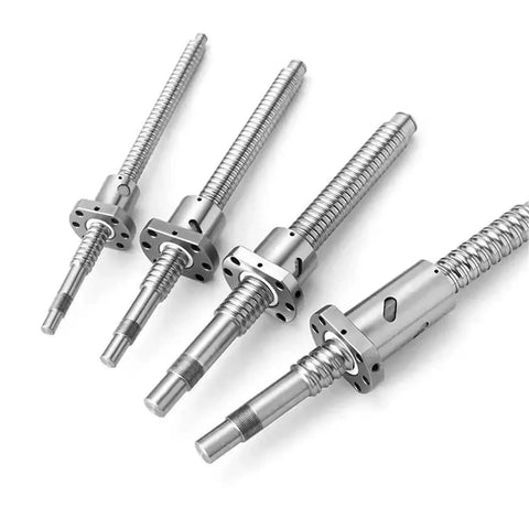 Awesome SFU1604 Rolled Ball Screw C7 Grade Single Nut Linear Guide 550mm Long showing four sizes of high precision screws.