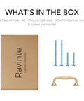 Box content of 20 Pack 3 Inch Champagne Bronze Kitchen Cabinet Handles Solid Zinc Alloy Cabinet Pulls with screws for easy installation