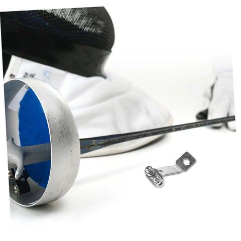 Multi Functional Wall Mount Bracket For Fencing Foil Display And Training Gear beside foil and black glove