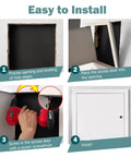 Installation steps for Legit Soundproof Drywall Access Panel With Dead Silent Rubber Seal And Rock Solid Aluminum Inspection Door.