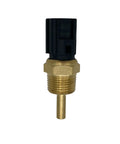 Engine coolant temperature sensor with brass threaded body and black plastic connector