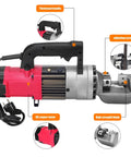 Beefy 1600W 220V Electric Steel Bar Cutter And Rebar Bender showing thickened handle and high strength blade.