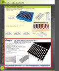 10 Piece Premium Pro Grade Parallel Gauge Set One Eighth Inch By Six Inch With Aluminum Case, product sheet display