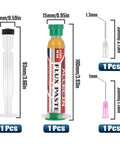No Clean Soldering Flux 223 10cc 10ml High Viscosity Paste Syringe For Circuit Boards And Copper Wires With Needle Dispensing Tool