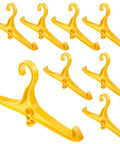 Eight Pack Scuba Hanger With DIN Threads For Regulators And BCD Vests, Heavy Duty Wetsuit And Dry Gear Organizer in bright yellow