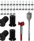 Hosrivae Ultimate Starlink Cable Routing Kit With Six Thick Silicone Grommets, Nifty Drill Bits, And Thirty Secure Wall Clamps For A Super Neat Home Or RV Setup That Looks Awesome., black silicone grommets, drill bits, and wall clamps