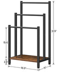 Free Standing Towel Rack And 3 Tier Blanket Organizer Space Saver For Home No Clutter Industrial Metal Drying And Display Rack