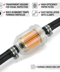 Magnetic Inline Fuel Filter Kit Ten Pack One Quarter Inch And Five Sixteenth Inch Filters For Kawasaki Briggs And Stratton Kohler Engines