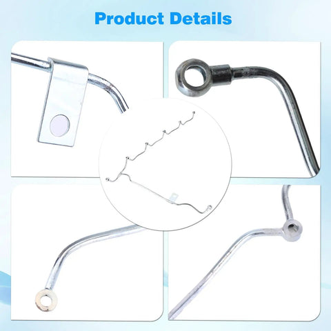 Ultimate Cummins P7100 Fuel Injector Return Hose For 12v Diesel Engines With Premium Sturdy Metal Build Top Tier Durable Overflow Pipe Part Number 3926103 metal return hose with bent fittings and mounting tab