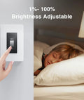Matter Smart Dimmer Switch With Weather Display And Energy Monitoring No Fuss Setup Works With Apple Home Alexa And Google Home