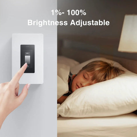 Matter Smart Dimmer Switch With Weather Display And Energy Monitoring No Fuss Setup Works With Apple Home Alexa And Google Home