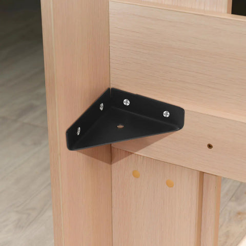 Heavy Duty Triangle Corner Brackets 10 Pack for Furniture and Cabinets with Pre Drilled Holes Right Angle Shelf Supports in Dark Steel Cold Rolled Finish